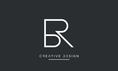 RB or BR Alphabet letters logo monogram