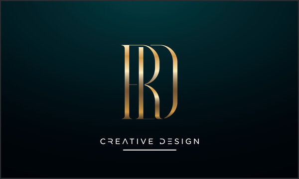 RD or DR Alphabet letters logo monogram
