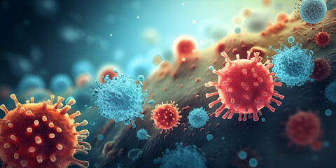 Fototapeta na wymiar 3d rendered illustration of a virus,High-Quality 3D Model of Microscopic Virus