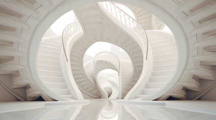 
White stairs