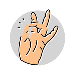 fine motor skills occupational therapist color icon vector. fine motor skills occupational therapist sign. isolated symbol illustration