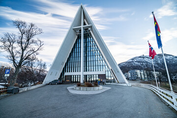Tromsdalen Church or the Arctic Cathedral in tromso