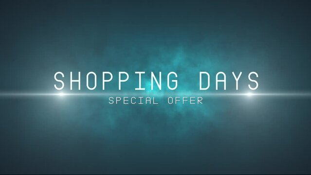SHOPPING DAYS. Big discounts (dumping, percentages, purchases, sale). Artistic intro. Quick Time, h264, 16-bit color, highest quality. 3D animation. Smooth gradation of color, without banding effect!
