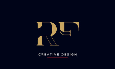Alphabet letters RF or FR logo monogram