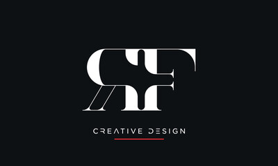 Alphabet letters RF or FR logo monogram