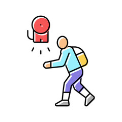 recess time primary school color icon vector. recess time primary school sign. isolated symbol illustration