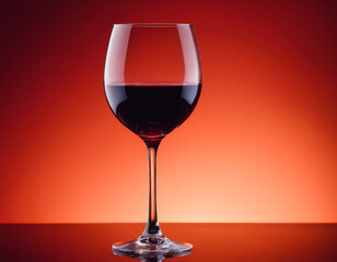 Glass of red wine, close-up, copy space