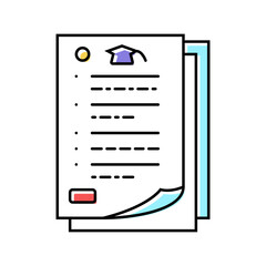 student assessment primary school color icon vector. student assessment primary school sign. isolated symbol illustration