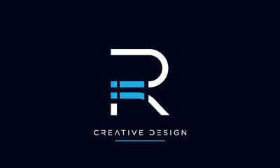 Alphabet letters RI or IR logo monogram