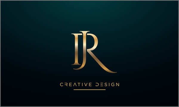 RJ or JR Alphabet letters logo monogram