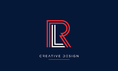 Alphabet letters RL or LR logo monogram
