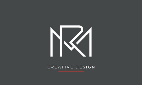 RM or MR Alphabet letters logo monogram