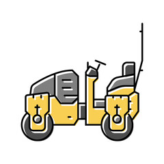 compaction roller construction vehicle color icon vector. compaction roller construction vehicle sign. isolated symbol illustration