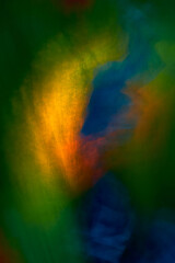 Abstract photography, stripes and spots of saturated colors create unique individual images in the imagination, created using intentional camera movements