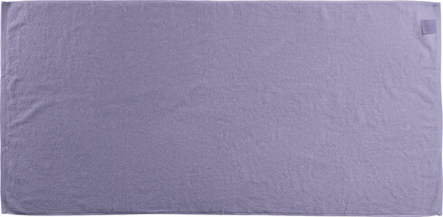 Mockup violet terry towel horizontally, unfolded towelling png