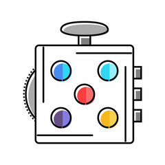 fidget cube toy color icon vector. fidget cube toy sign. isolated symbol illustration