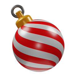 Realistic 3d Icon Christmas Bell Illustration 