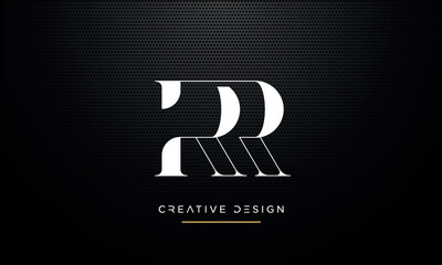 Alphabet letters RR or R logo monogram