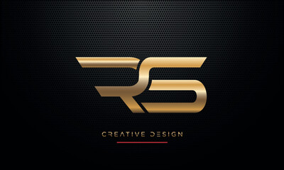 RS or SR Alphabet letters logo monogram