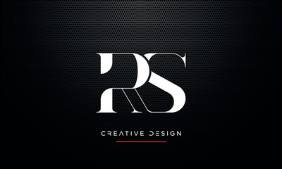 RS or SR Alphabet letters logo monogram
