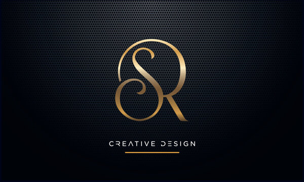 RS or SR Alphabet letters logo monogram