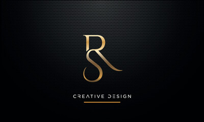RS or SR Alphabet letters logo monogram