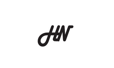 HN, NH , H , N , Abstract Letters Logo Monogram	