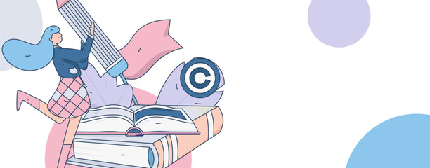 Protect intellectual property flat vector concept operation hand drawn illustration
