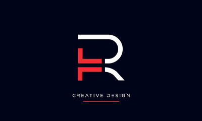 Alphabet letters RT or TR logo monogram