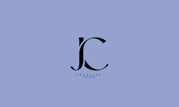 Alphabet letters Initials Monogram logo JC CJ J C