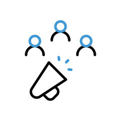Influencer Marketing Icon vector stock illustration