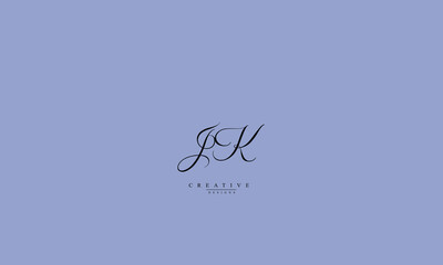 Alphabet letters Initials Monogram logo JK KJ J K