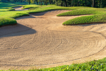 Golf Course Sand Pit Bunkers, green grass surrounding the beautiful sand holes is one of the most...