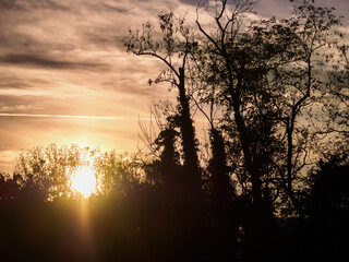 Sunset at Parco Nord, Milan, Italy