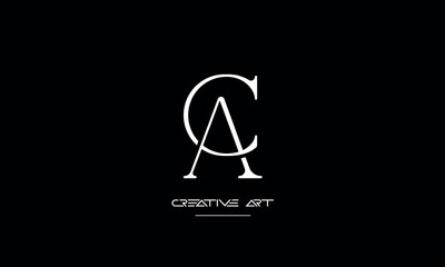 CA, AC, C, A abstract letters logo monogram