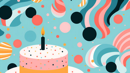 Minimalist Birthday Party with Vibrant Patterns