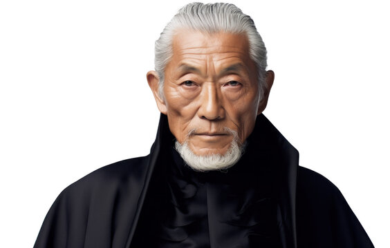 Asian Elderly Male Model in Fashion Shoot