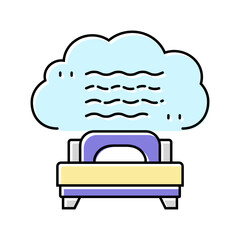 bedtime prayer sleep night color icon vector. bedtime prayer sleep night sign. isolated symbol illustration