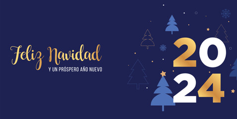 feliz navidad y un próspero año nuevo - obrazy, fototapety, plakaty