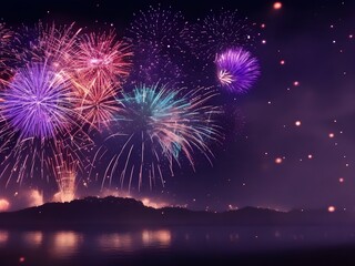 Fototapeta na wymiar fireworks for new year background ilustration