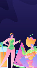 24 Solar Terms, Great Heat Character Flat Vector Concept Operation Hand Drawn Illustration
