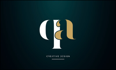 QA or AQ Alphabet letters logo monogram