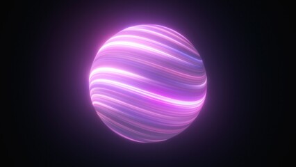 Abstract gradient sphere. Computer generated 3d render