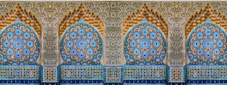 Decorative Moroccan Water Fountain in Tangier.