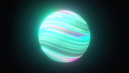 Abstract gradient sphere. Computer generated 3d render