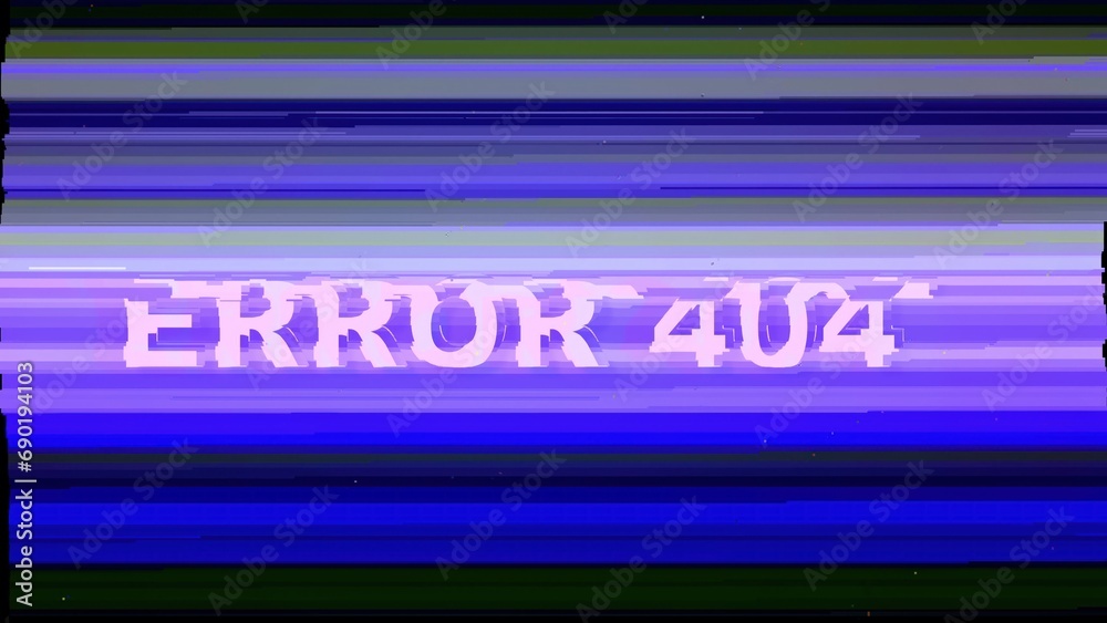 Poster error 404 glitch text. computer generated 3d render