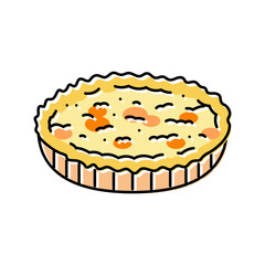 quiche lorraine french cuisine color icon vector. quiche lorraine french cuisine sign. isolated symbol illustration