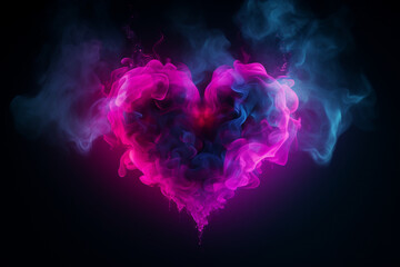 heart with smoke