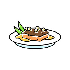 foie gras french cuisine color icon vector. foie gras french cuisine sign. isolated symbol illustration