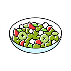 greek salad cuisine color icon vector. greek salad cuisine sign. isolated symbol illustration
